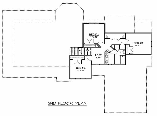 Dream House Plan - Cottage Floor Plan - Upper Floor Plan #1064-67