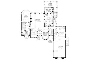 Floor Plan - Main Floor for Mediterranean House Plan #930-479 - 4 bed, 4 bath