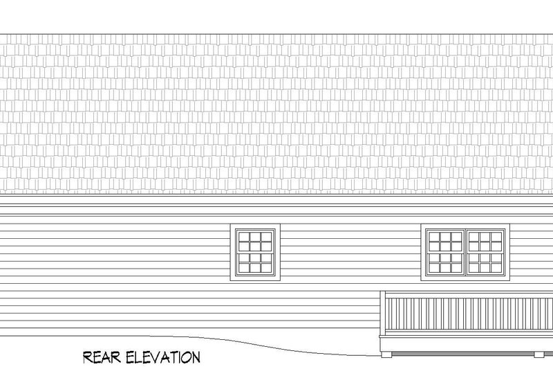 Architectural House Design - Exterior - Rear Elevation for Farmhouse House Plan #932-1107 - 2 bed, 3 bath