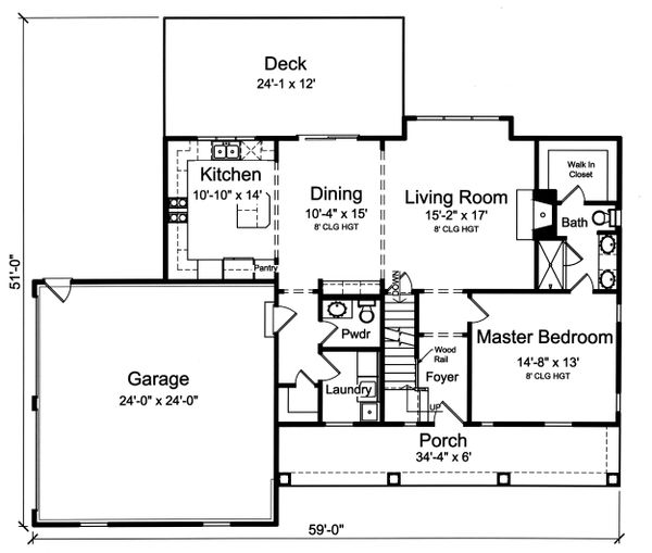 Farmhouse Floor Plan - Main Floor Plan #46-886