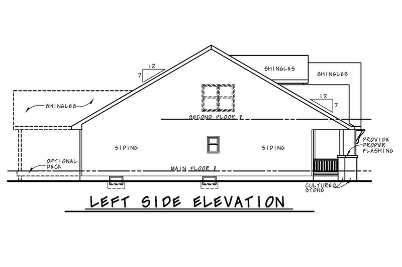 Architectural House Design - Left Side Elevation