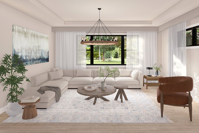 Home Plan - Interior - Family Room for Prairie House Plan #124-1418 - 3 bed, 2 bath