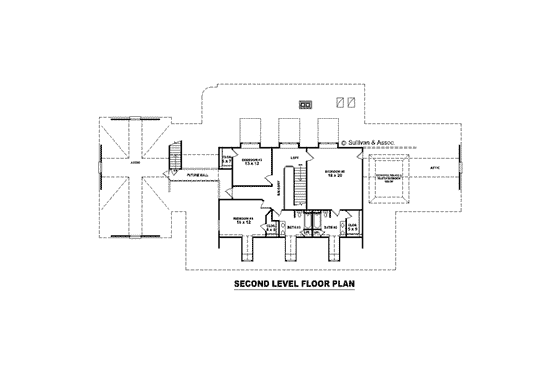 Floor Plan - Upper Floor for Traditional House Plan #81-1654 - 4 bed, 3.5 bath