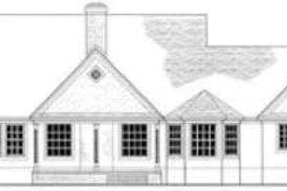 Exterior - Rear Elevation for European House Plan #406-209 - 3 bed, 2.5 bath