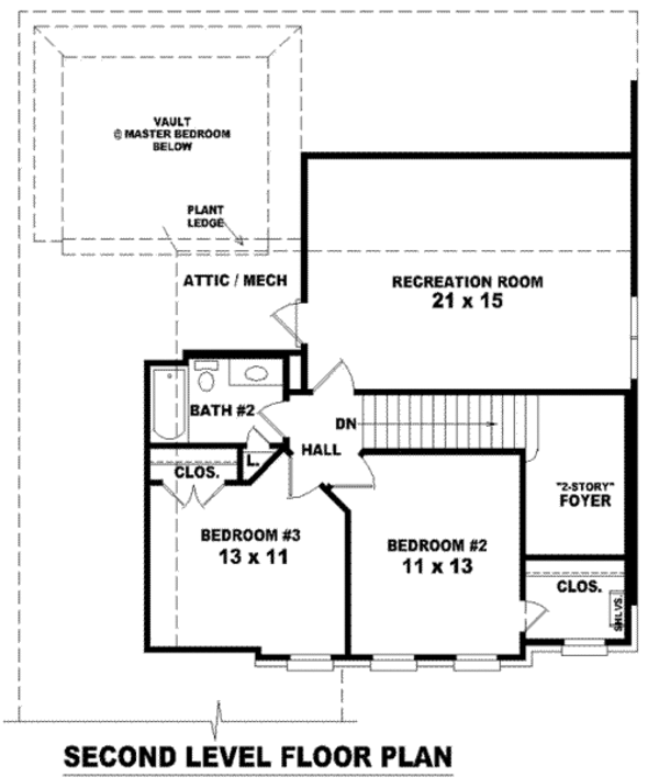 European Floor Plan - Upper Floor Plan #81-831