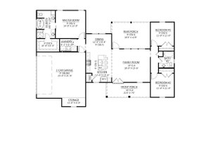 Floor Plan - Main Floor for Farmhouse House Plan #1074-26 - 3 bed, 2 bath