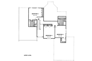 Floor Plan - Upper Floor for European House Plan #56-219 - 4 bed, 3.5 bath
