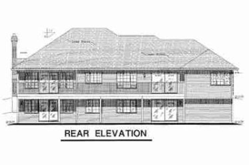 House Blueprint - Exterior - Rear Elevation for Traditional House Plan #18-9014 - 3 bed, 2 bath