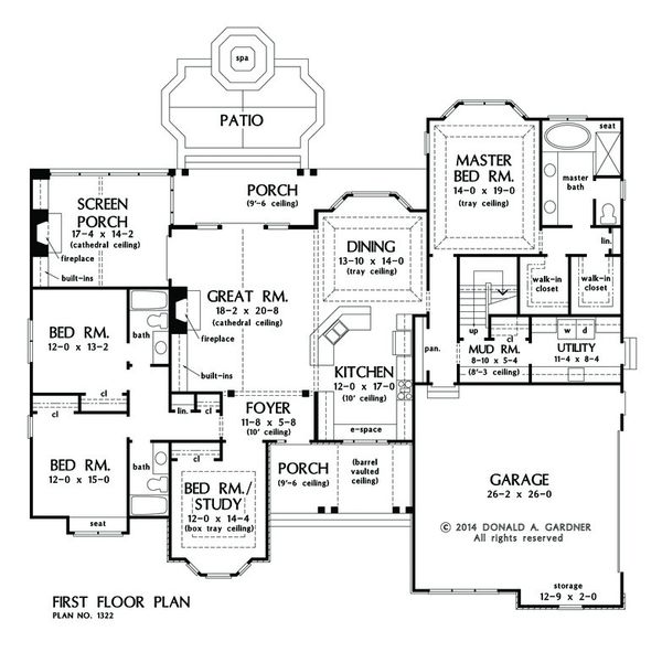 Architectural House Design - European Floor Plan - Main Floor Plan #929-25