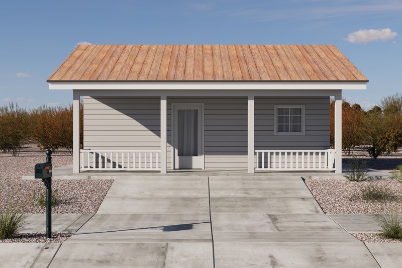 House Blueprint - Exterior - Front Elevation 5 for Farmhouse House Plan #1106-164, 1 bath