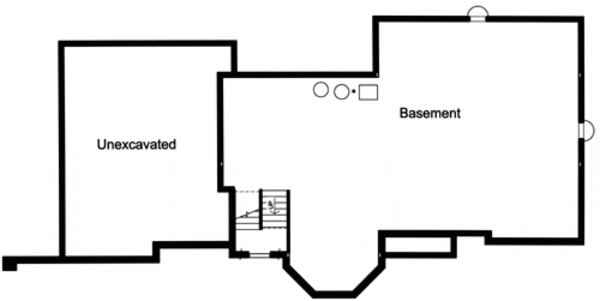 Dream House Plan - European Floor Plan - Lower Floor Plan #46-465