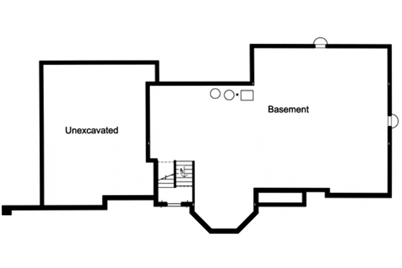 Dream House Plan - Floor Plan - Lower Floor for European House Plan #46-465 - 3 bed, 2.5 bath
