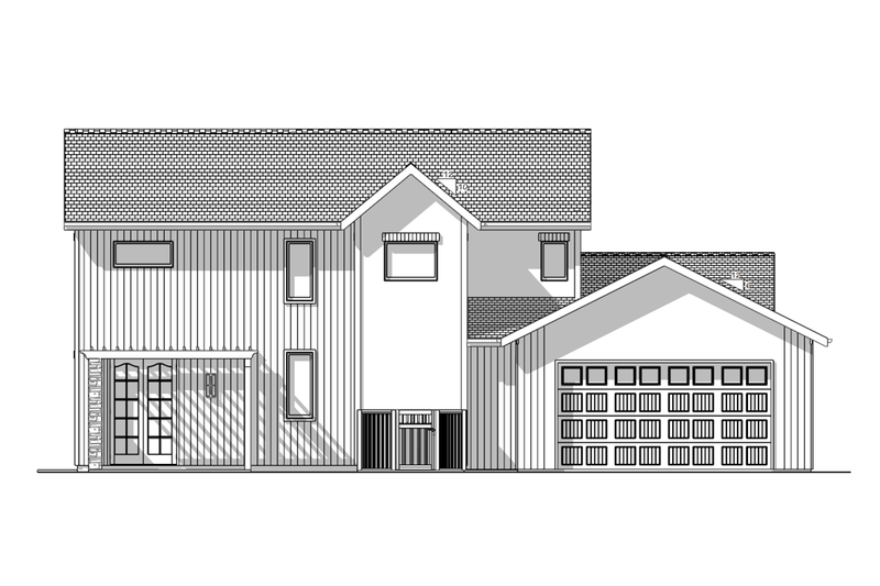 House Blueprint - Exterior - Other Elevation 2 for European House Plan #1099-20 - 3 bed, 2.5 bath