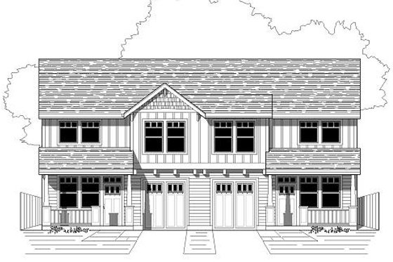 Exterior - Front Elevation for Craftsman House Plan #423-7 - 3 bed, 2.5 bath