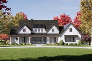 Dream House Plan - Farmhouse Exterior - Front Elevation Plan #1096-44