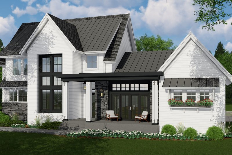 Architectural House Design - Farmhouse Exterior - Front Elevation Plan #51-1139