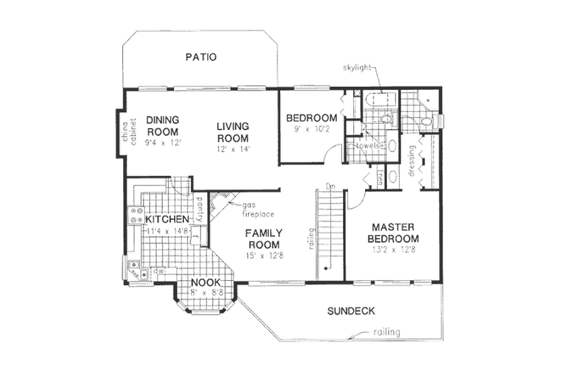 Dream House Plan - Floor Plan - Main Floor for European House Plan #18-9140 - 2 bed, 2 bath