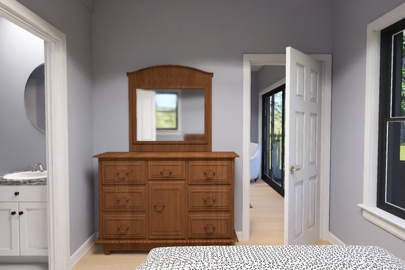 House Blueprint - Interior - Bedroom 1 for Modern House Plan #513-2481 - 2 bed, 2 bath