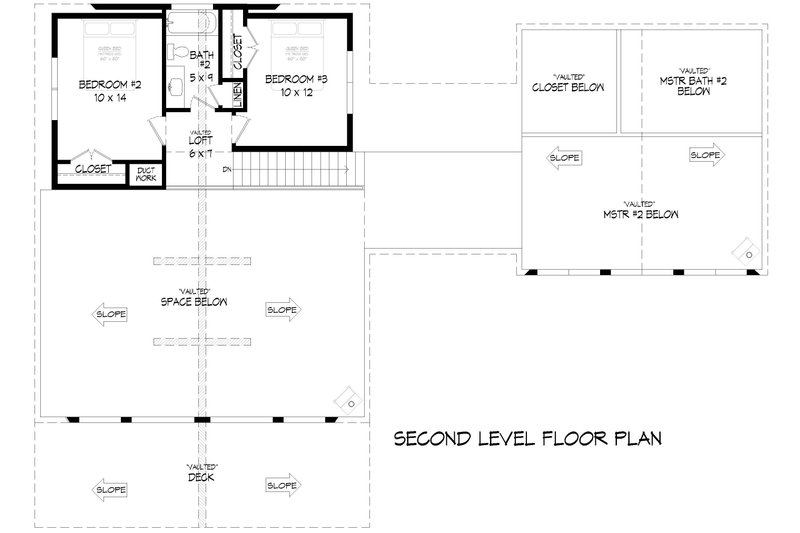 House Design - Floor Plan - Upper Floor for Country House Plan #932-1052 - 4 bed, 4.5 bath