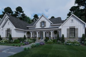 Exterior - Front Elevation 4 for Farmhouse House Plan #120-265 - 4 bed, 2 bath