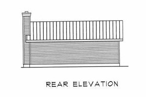 Exterior - Rear Elevation for Cabin House Plan #22-127 - 1 bed, 1 bath