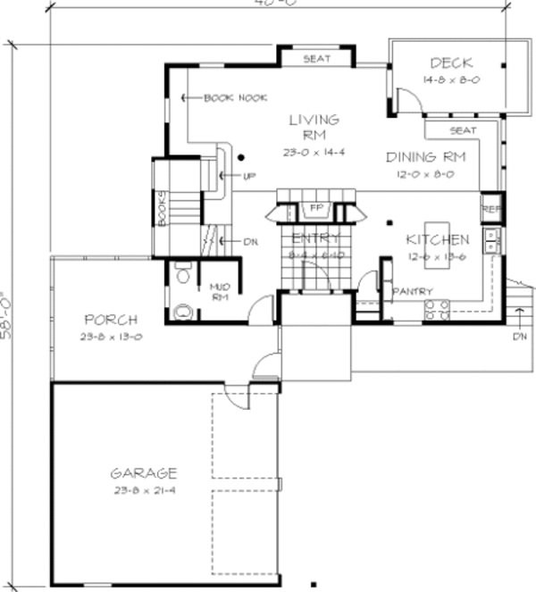 Contemporary Floor Plan - Main Floor Plan #454-3