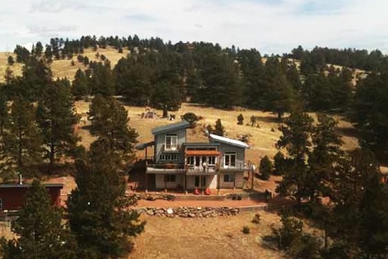 Exterior - Front Elevation 4 for Contemporary House Plan #1042-14 - 2 bed, 3 bath