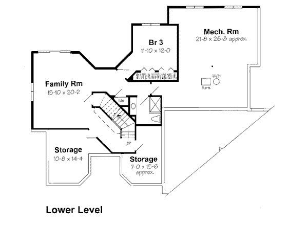 Modern Floor Plan - Lower Floor Plan #312-630