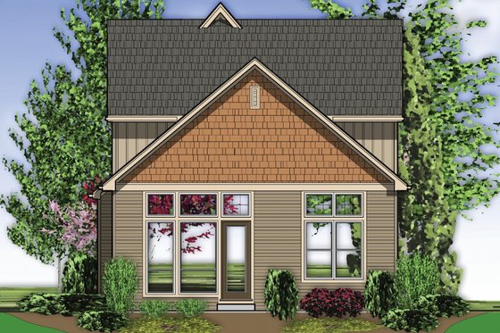 Exterior - Rear Elevation for Craftsman House Plan #48-552 - 3 bed, 2.5 bath