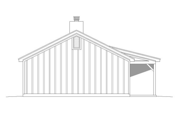 Exterior - Other Elevation for Cabin House Plan #932-8 - 2 bed, 1 bath
