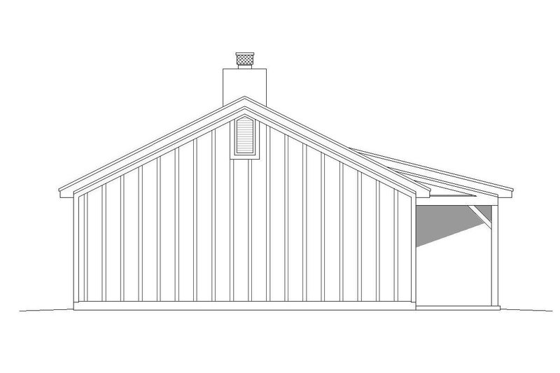Dream House Plan - Exterior - Other Elevation for Cabin House Plan #932-8 - 2 bed, 1 bath