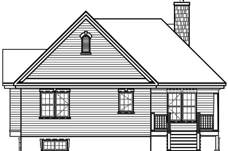 Dream House Plan - Exterior - Rear Elevation for Traditional House Plan #23-566 - 2 bed, 1 bath