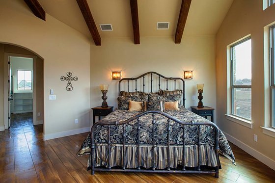 Interior - Master Bedroom 1 for Mediterranean House Plan #80-141 - 4 bed, 4 bath