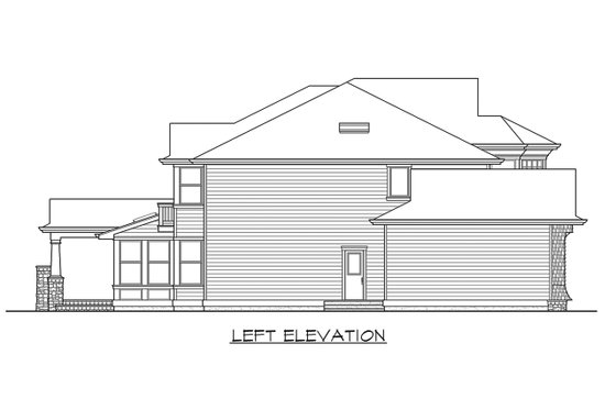 Exterior - Other Elevation for Traditional House Plan #132-569 - 5 bed, 3 bath
