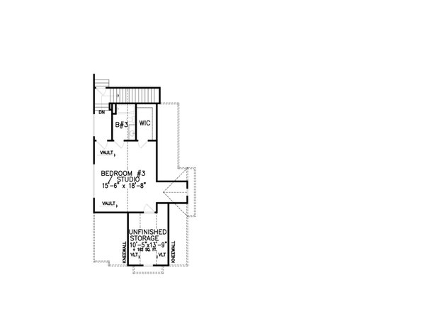 Farmhouse Floor Plan - Upper Floor Plan #54-522