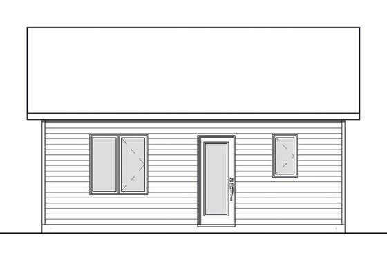 Exterior - Rear Elevation for Cottage House Plan #23-2298 - 2 bed, 1 bath