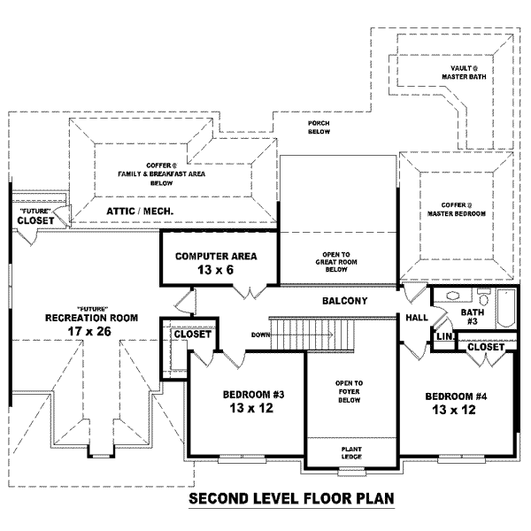 European Floor Plan - Upper Floor Plan #81-1514