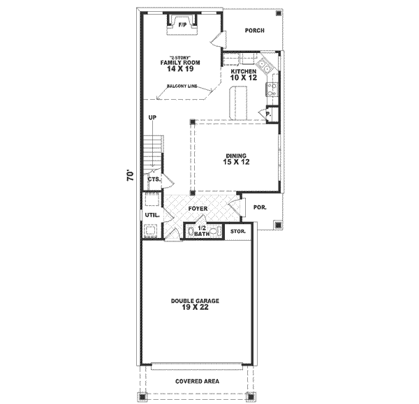 Southern Floor Plan - Main Floor Plan #81-112