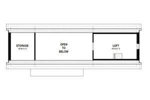 Floor Plan - Upper Floor for Modern House Plan #497-33 - 2 bed, 2 bath