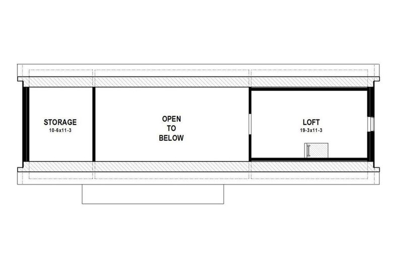 Dream House Plan - Floor Plan - Upper Floor for Modern House Plan #497-33 - 2 bed, 2 bath