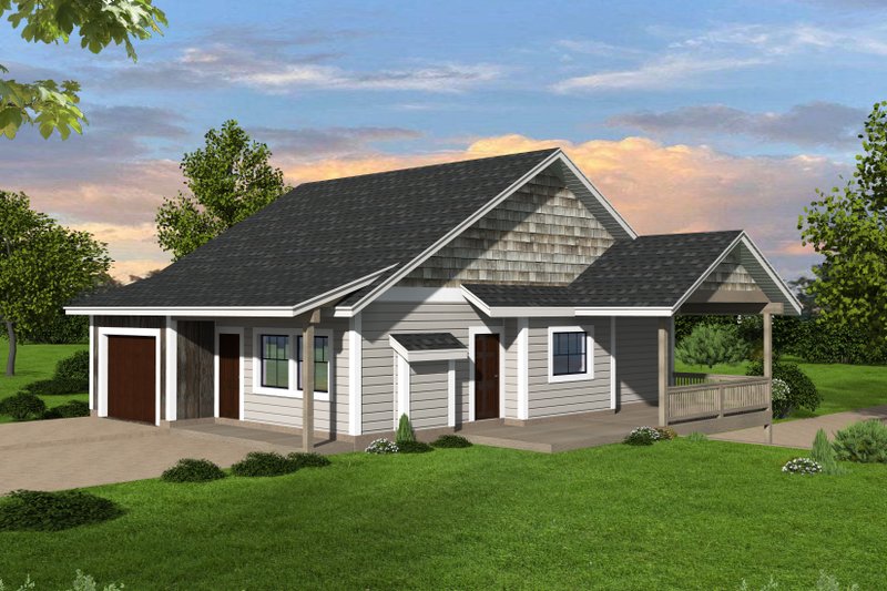 House Blueprint - Farmhouse Exterior - Front Elevation Plan #117-949