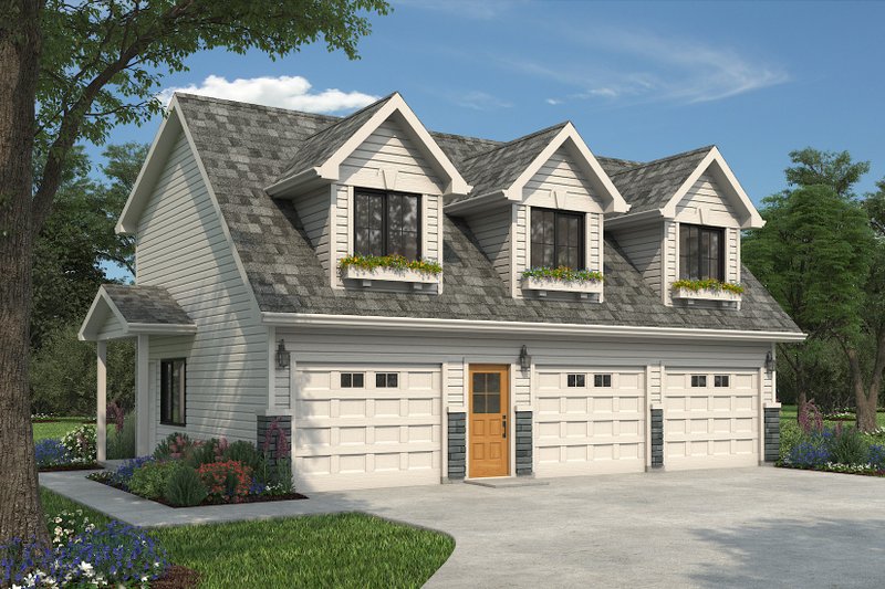 Architectural House Design - Exterior - Front Elevation 3 for Traditional House Plan #18-318 - 2 bed, 2 bath