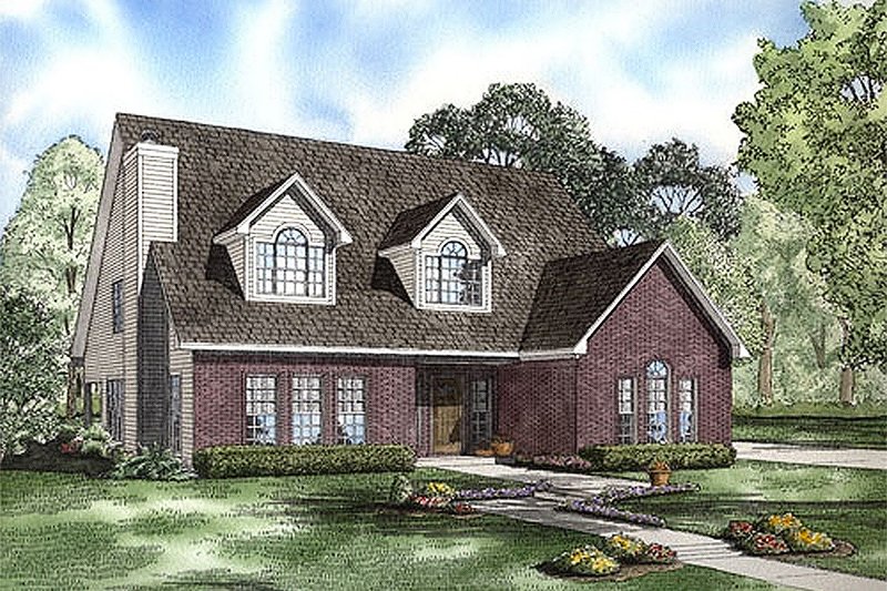 House Blueprint - Traditional Exterior - Front Elevation Plan #17-633