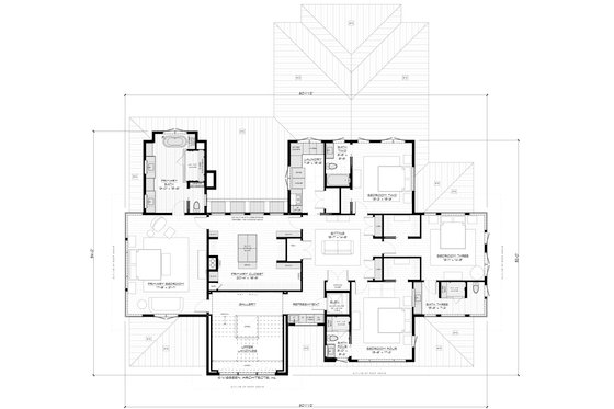 Floor Plan - Upper Floor for Contemporary House Plan #928-380 - 4 bed, 5.5 bath