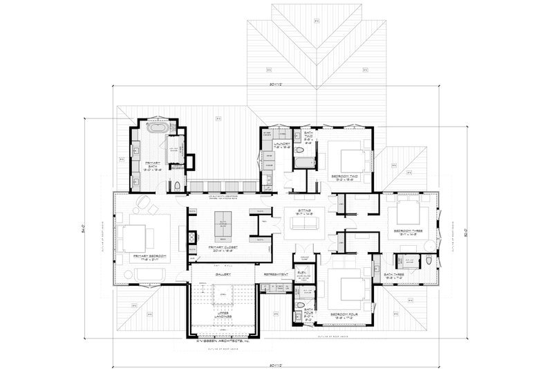 House Plan Design - Floor Plan - Upper Floor for Contemporary House Plan #928-380 - 4 bed, 5.5 bath