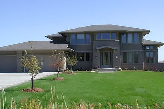 Exterior - Front Elevation for Prairie House Plan #51-227 - 4 bed, 2.5 bath