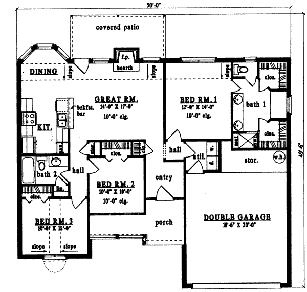 Traditional Floor Plan - Main Floor Plan #42-286