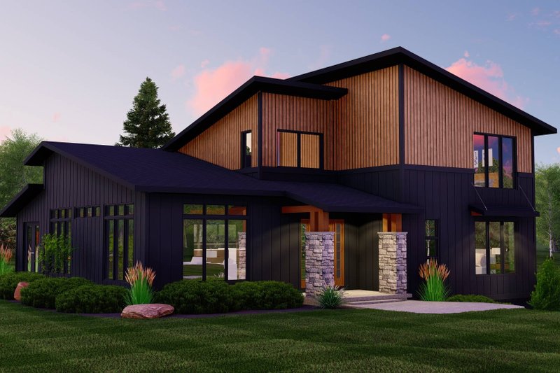 Home Plan - Exterior - Front Elevation 4 for Contemporary House Plan #1064-247 - 3 bed, 2.5 bath