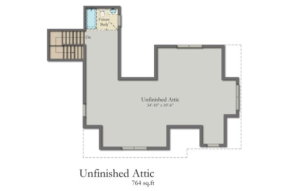 Floor Plan - Other Floor for Craftsman House Plan #1057-8 - 2 bed, 2 bath