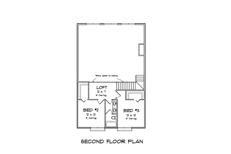 House Design - Floor Plan - Upper Floor for Farmhouse House Plan #513-2260 - 4 bed, 3.5 bath